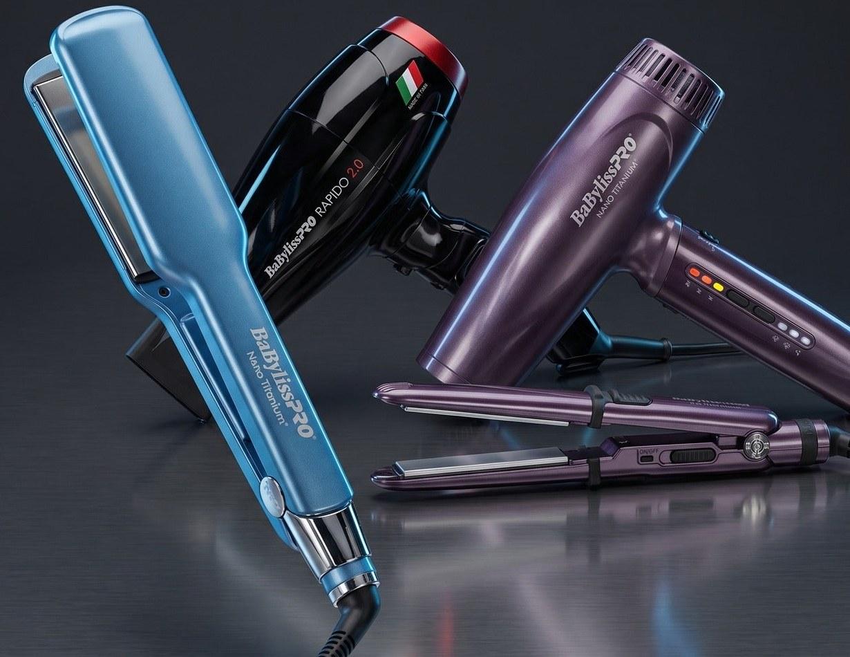 BaBylissPRO Nano Titanium flat irons and dryers